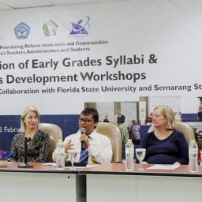 A workshop at Semarang State University in Central Java