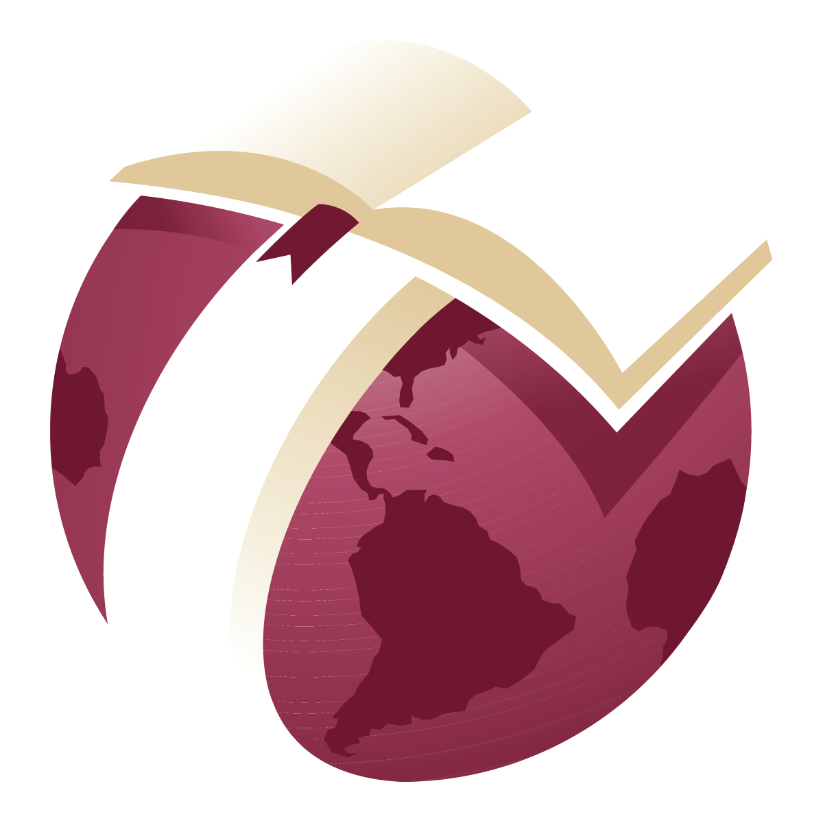 LSI logo featuring a book soaring around a globe