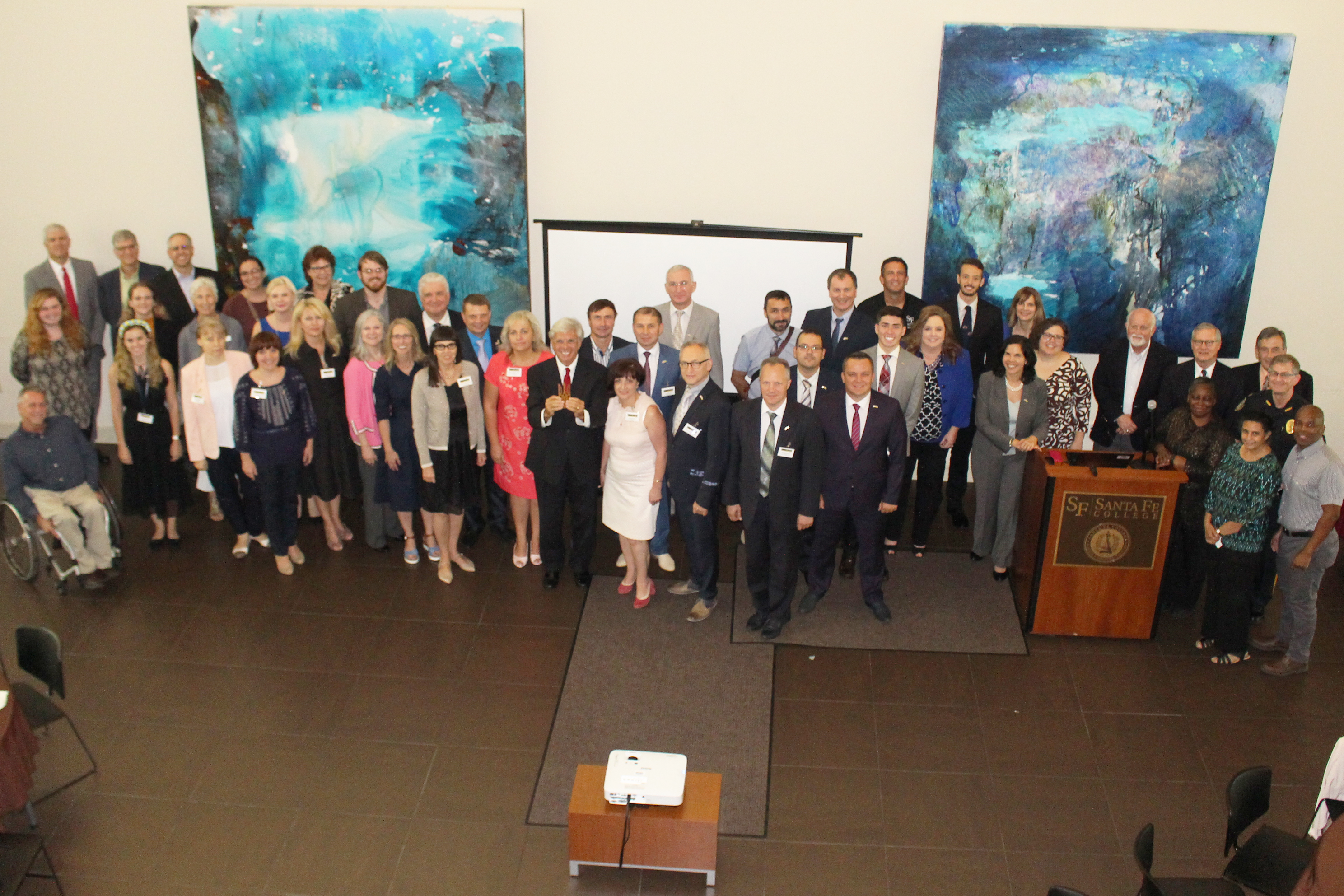 "Group photo inside Santa Fe College"