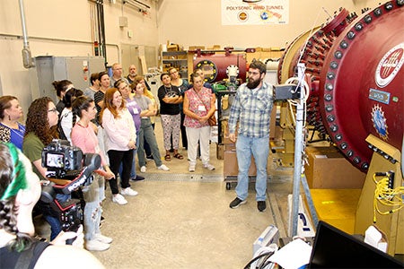 Course participants visited FSU's&nbsp;Polysonic Wind Tunnel.