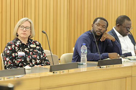 Dr. Stephanie Zuilkowski on a panel at Educators Shaping Futures conference. 