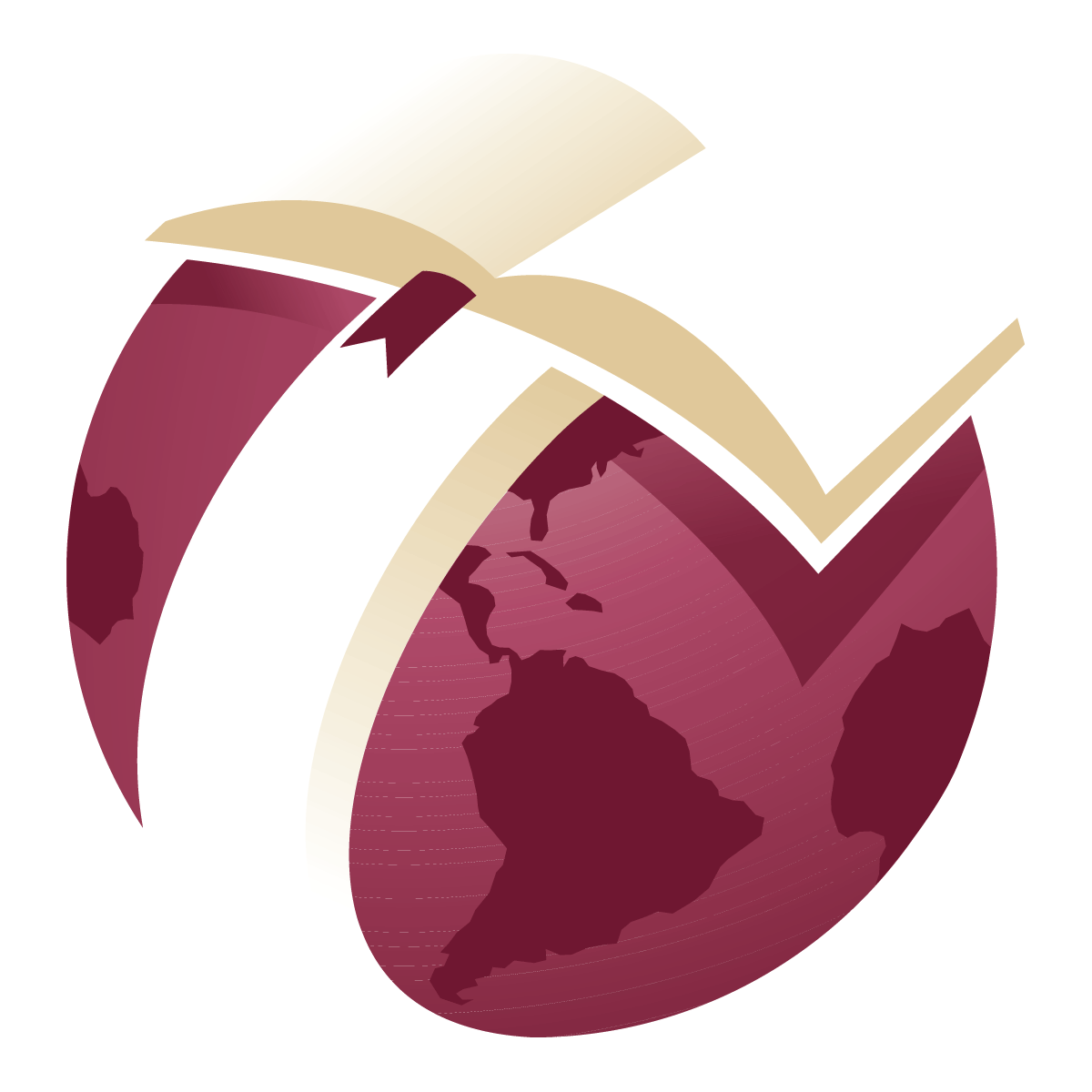 LSI logo featuring a book soaring around a globe