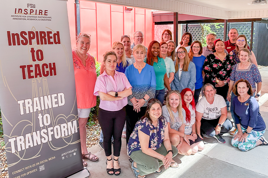Group photo of educators after an InSPIRE workshop.
