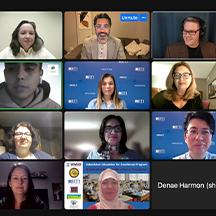 Screen shot of a Zoom group during a UEEP presentation at CIES 2022