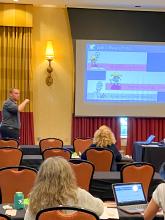 Robert Hanna STEM specialist presents SaM-1 units to elementary teachers at F.A.S.T.