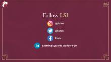 Garnet graphic showing the social channels for LSI