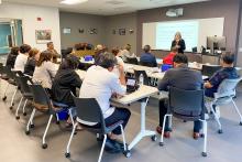 Presentation to the group in a classroom