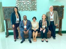 Group photo of five people