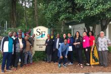 Group photo in front of the Santa Fe College Teaching Zoo