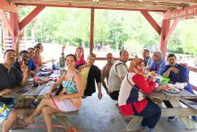 Group photo of members of the CCAP Egypt group at Blue Springs