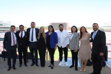 CCAP Mexico group members posing inside Doak Campbell Stadium at Florida State