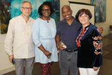 Small group photo inside Santa Fe College