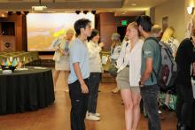 Students attending the Vyshyvanka Day celebration at The Globe.