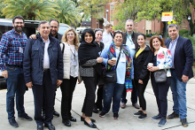 Group photo of participants in the HECD program from Lebanon on the FSU campus. 