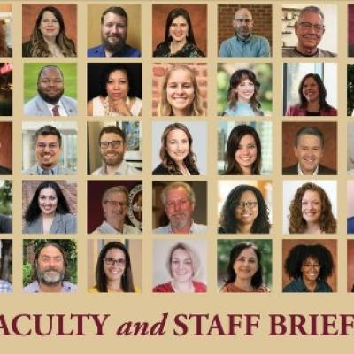 Graphic featuring headshots of numerous FSU employees.
