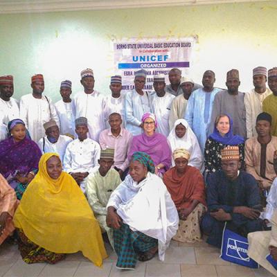 Group photo of the assessment team in Nigeria led by Dr. Ana Marty with Dr. Stephanie Zuilkowski.