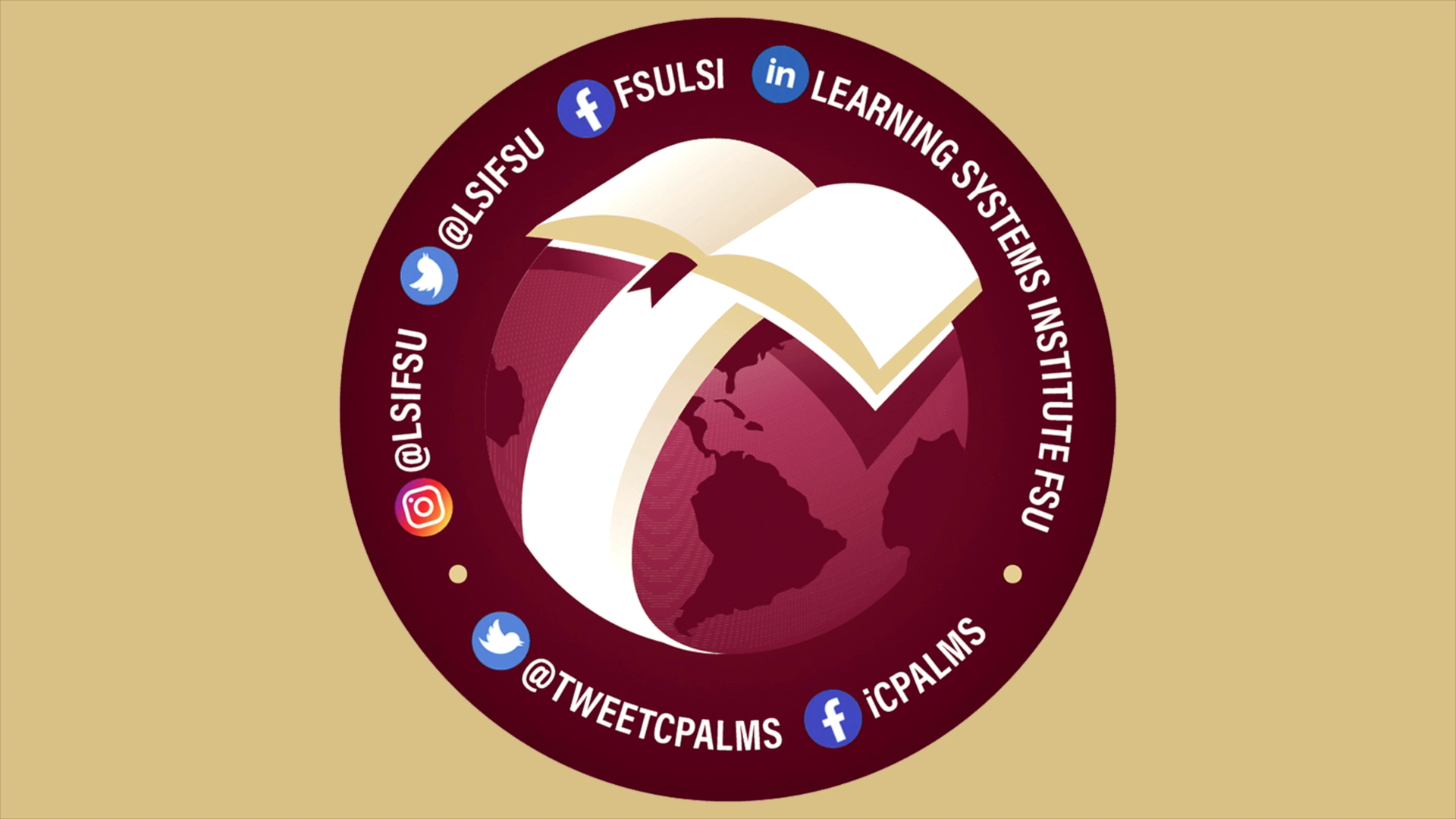 LSI logo with social handles surrounding the logo