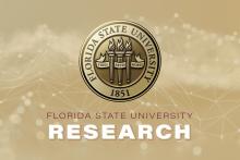 Graphic featuring the FSU seal and the word research