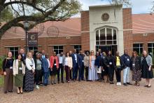 CCAP South Africa group photo outside in front of the alumni building on the Florida State University campus