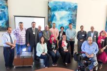 Group photo of the members of the CCAP Egypt delegation posing for a photo at Santa Fe College