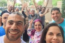 Selfie photo of members of the CCAP Egypt group