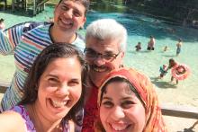 Selfie photo of members of the CCAP Egypt group at Blue Springs