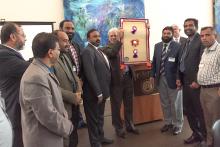 CCAP Pakistan group presenting a gift to the Santa Fe College President
