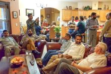 CCAP Pakistan group gathered in someone's home