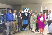 CCAP Pakistan group members with the Santa Fe College mascot