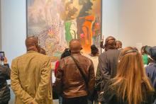 CCAP South Africa group members looking at a painting at the Dali Museum
