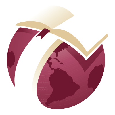 LSI logo featuring a book soaring around a globe