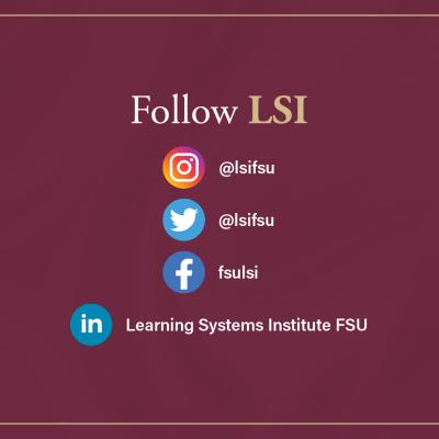 Garnet graphic showing the social channels for LSI